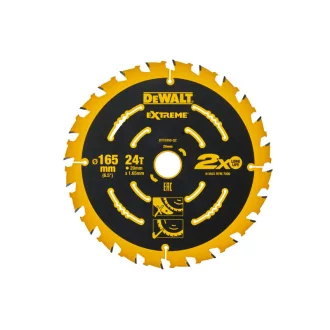   DEWALT EXTREME Disc de tăiere pentru lemn 165 x 20 x 1,65 mm / 24T