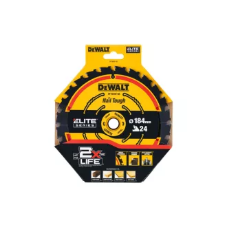   DEWALT EXTREME Disc de tăiere pentru lemn 184 x 16 x 1,65 mm / 24T