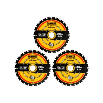   DEWALT EXTREME Disc de tăiere pentru lemn 190 x 30 x 1,65 mm / 24T (3 buc)