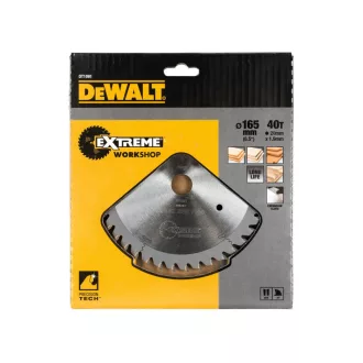   DEWALT EXTREME DISC DE FERĂSTRĂU PENTRU LEMN 165 x 20 x 1,9 mm / 40T