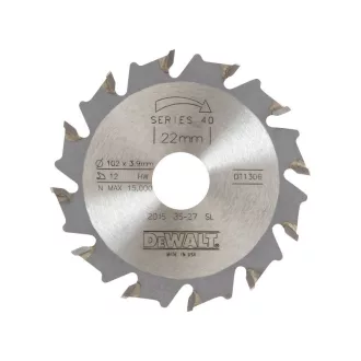DEWALT Disc pentru freză plată 102 x 3,9 x 22,0 mm / 12T