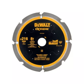   DEWALT EXTREME Disc de ferăstrău pentru placă fibrolemnoasă cu legătură de ciment 216 x 30 x 2,0 mm / 8T