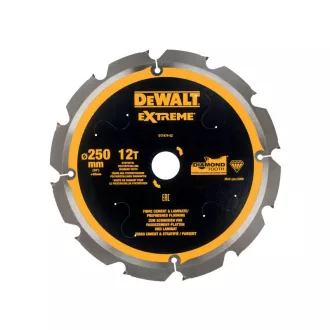   DEWALT EXTREME Disc de ferăstrău pentru PAL cu legătură de ciment 250 x 30 x 2,2 mm / 12T