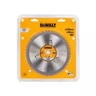   DEWALT Disc de ferăstrău pentru aluminiu 216 x 30 x 2,6 mm / 48T