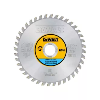   DEWALT Disc de ferăstrău pentru inox/metal 140 x 20 x 1,53 mm / 40T