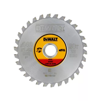 DEWALT Disc de tăiere pentru metal 140 x 20 x 1,49 mm / 30T