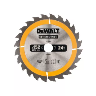   DEWALT CONSTRUCTION Disc de ferăstrău pentru lemn cu cuie 152 x 20 x 2,4 mm / 24 dinți