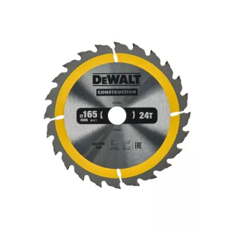   DEWALT CONSTRUCTION Disc de ferăstrău pentru lemn cu cuie 165 x 20 x 1,8 mm / 24 dinți