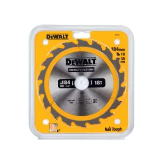   DEWALT CONSTRUCTION Disc de ferăstrău pentru lemn cu cuie 184 x 30 x 2,6 mm / 18 dinți