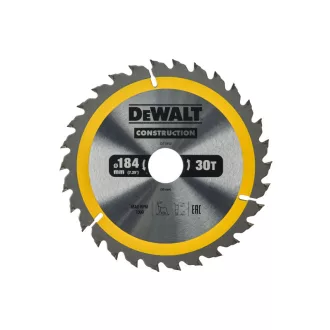   DEWALT CONSTRUCTION Disc de ferăstrău cu dinți pentru lemn 184 x 30 x 2,6 mm / 30T