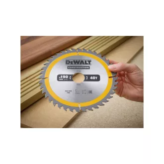   DEWALT CONSTRUCTION Disc de ferăstrău cu dinți pentru lemn cu cuie 190 x 30 x 2,6 mm / 40T