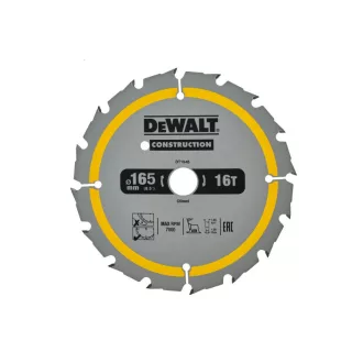   DEWALT CONSTRUCTION Disc de ferăstrău cuie pentru lemn 165 x 20 x 1,86 mm / 16 dinți