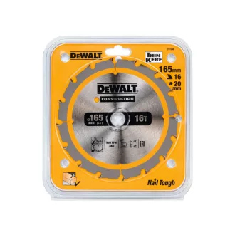   DEWALT CONSTRUCTION Disc de ferăstrău cuie pentru lemn 165 x 20 x 1,86 mm / 16 dinți