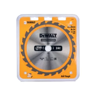   DEWALT CONSTRUCTION Disc de ferăstrău cuie pentru lemn 250 x 30 x 3,0 mm / 24 dinți