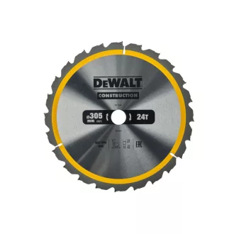   DEWALT CONSTRUCTION Disc de ferăstrău cu dinți pentru lemn 305 x 30 x 3,0 mm / 24T