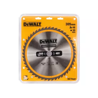   DEWALT CONSTRUCTION Disc de ferăstrău pentru lemn cu cuie 305 x 30 x 3,0 mm / 48T