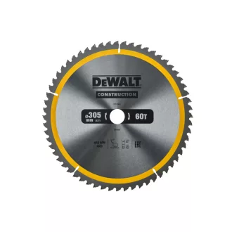   DEWALT CONSTRUCTION Disc de ferăstrău cu dinți pentru lemn cu cuie 305 x 30 x 3,0 mm / 60T