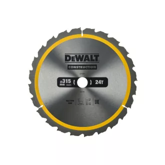   DEWALT CONSTRUCTION Disc de ferăstrău cu dinți pentru lemn 315 x 30 x 3,2 mm / 24 dinți