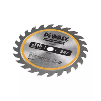   DEWALT CONSTRUCTION Disc de ferăstrău pentru lemn cu cuie 115 x 9,5 x 1,5 mm / 24T