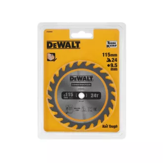   DEWALT CONSTRUCTION Disc de ferăstrău pentru lemn cu cuie 115 x 9,5 x 1,5 mm / 24T