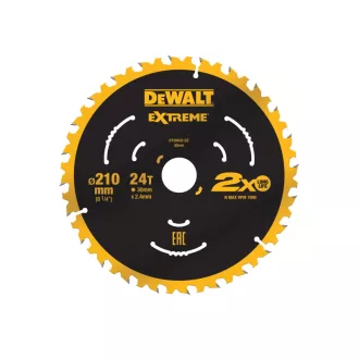   DEWALT EXTREME Disc de tăiere pentru lemn cu cuie 210 x 30 x 2,4 mm / 24T