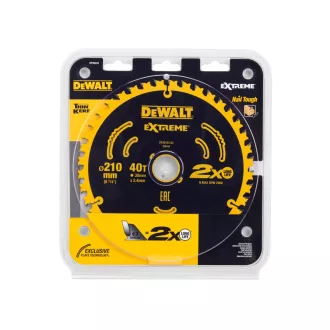   DEWALT EXTREME DISC DE FERĂSTRĂU CU VÂRFURI PENTRU LEMN 210 x 30 x 2,4 mm / 40T