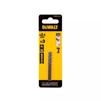   DEWALT BLACK & GOLD Burghiu spirală 2,5 x 57/30 mm HSS (3 buc)