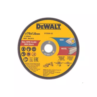  DEWALT Disc de tăiere pentru INOX/metal 76 x 10 x 1,6 (3 buc)