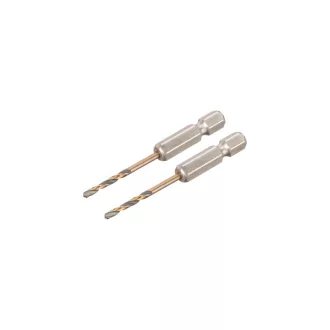   DEWALT BLACK & GOLD Burghiu spiralat 2,5 x 60/15 mm HSS cu prindere 1/4" HEX (2 buc)
