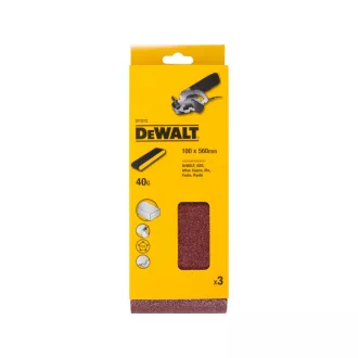DEWALT Bandă abrazivă 100 x 560 mm / P40 (set 3 buc)