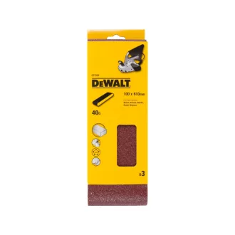 DEWALT Bandă de șlefuit 100 x 610 mm / P40 (3 bucăți)