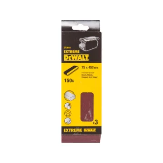 DEWALT Bandă abrazivă 75 x 457 mm / P150 (3 buc)