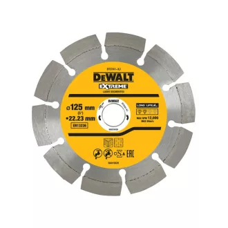   DEWALT Disc diamantat segmentat pentru beton 125 x 2,0 x 7,5 x 22,2 mm