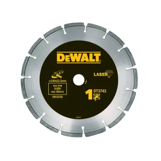   DEWALT Disc diamantat segmentat pentru beton 230 x 2,4 x 8,5 x 22,2 mm
