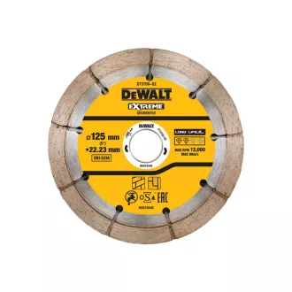   DEWALT Disc de tăiere cu diamant segmentat 125 x 22,2 mm cu două discuri