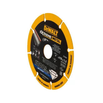   Disc de tăiere cu diamant pentru metal DEWALT EXTREME METAL 115 x 1,3 x 22,2 mm (metal/alu/inox)