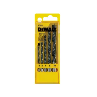 DEWALT Set burghie pentru lemn 5 piese (4,0 - 10 mm)