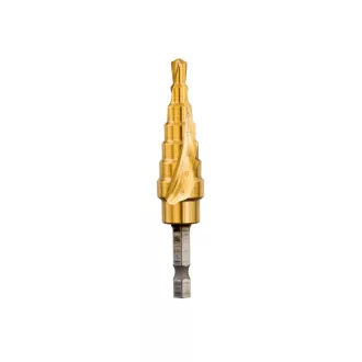   DEWALT EXTREME IMPACT Burghiu treptat 6 - 18 mm, cu strat titan, prindere 1/4" HEX