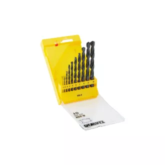   DEWALT Set de burghie elicoidale, 10 piese HSS-R DIN 338 (1,0 - 10 mm)