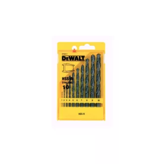   DEWALT Set de burghie elicoidale, 10 piese HSS-R DIN 338 (1,0 - 10 mm)
