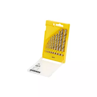   Set de burghie cu spiră DEWALT, 10 piese, HSS-G DIN 338 (1,0 - 10 mm)