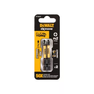 Vârf DEWALT Extreme Impact Bit PH2 x 57 mm (2 buc)