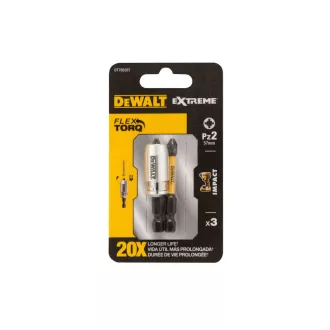   DEWALT Extreme Impact Vârf de șurubelniță PZ2 x 50 mm + magnet (2 buc)