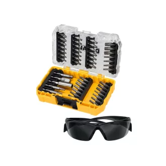 Set vârfuri DEWALT 47 piese + ochelari de protecție