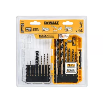  DEWALT BLACK & GOLD Set burghie spiralate 14 piese (1,0 - 8,0 mm)