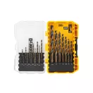DEWALT BLACK & GOLD Set burghie spiralate 19 piese HSS-G (1,0 - 10 mm)