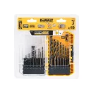 DEWALT BLACK & GOLD Set burghie spiralate 19 piese HSS-G (1,0 - 10 mm)