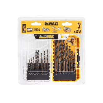   DEWALT BLACK & GOLD Set burghie spiralate 23 piese (1,0 - 12,0 mm)