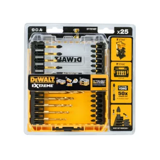 Set de burghii si burghii DEWALT Flextorq 25 buc