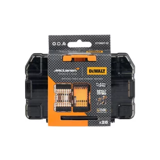   DEWALT/McLaren Set de vârfuri de 28 de piese cu suport pentru vârfuri Impact Ready într-un TOUGH CASE